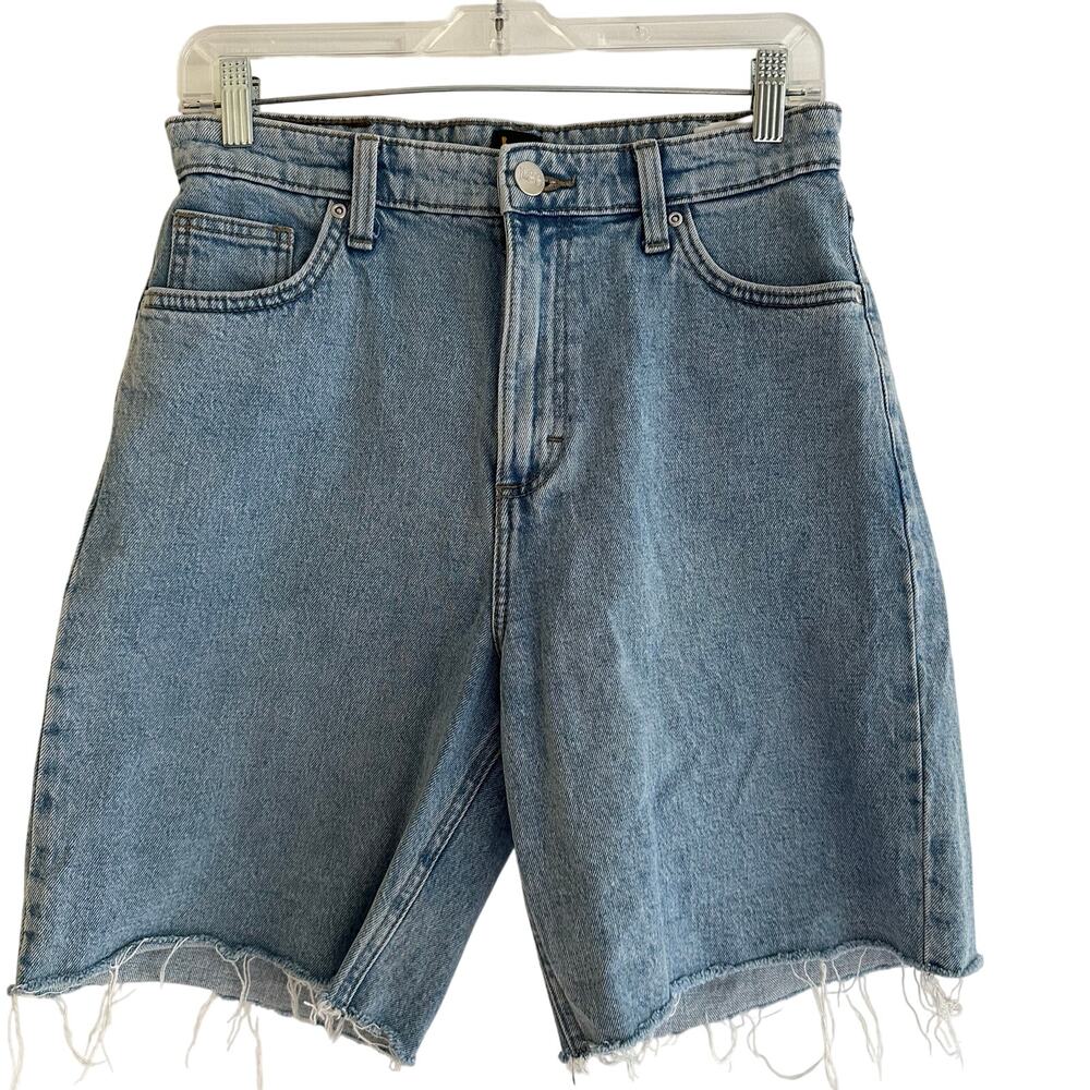Vintage Lee Women's Slouch Jorts Bermuda Shorts Distressed Hem Size 6 Grunge Y2K